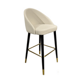 Austen 時尚皮革實木高腳吧檯椅